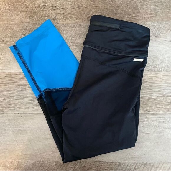 Alala Captain Black & Blue Sheer Mesh Athleisure Ankle Tight Leggings Size XS - Picture 4 of 12